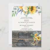 Rustige Zonnebloem Hout Kaart (Voorkant)