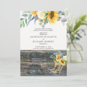 Rustige Zonnebloem Hout Kaart (Staand voorkant)