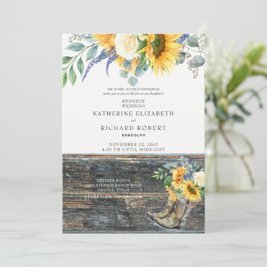 Rustige Zonnebloem Hout Kaart (Staand voorkant)