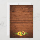 Rustige zonnebloem Hout Mason Jar Lights Lace Kaart (Achterkant)