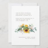 Rustige Zonnebloem Hout Taupe II Vrijgezellenfeest Kaart (Achterkant)