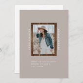 Rustige Zonnebloem Hout Taupe II Vrijgezellenfeest Kaart (Voorkant / Achterkant)