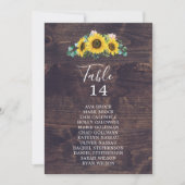 Rustige zonnebloem | Houttabel Aantal zitplaatsen (Voorkant)