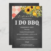 Rustige Zonnebloem I Do BBQ Engagement Party Kaart (Voorkant / Achterkant)