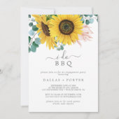 Rustige Zonnebloem I Do BBQ Engagement Party Kaart (Voorkant)