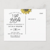 Rustige Zonnebloem I Do BBQ Engagement Party Uitnodiging Briefkaart (Achterkant)