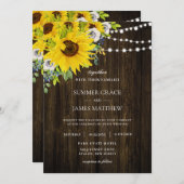 Rustige zonnebloem Ivory Floral Wedding  Kaart (Voorkant / Achterkant)