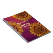  Rustige zonnebloem Kunst Paars - Aangepast recept Notitieboek (Rechterzijde)