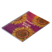  Rustige zonnebloem Kunst Paars - Aangepast recept Notitieboek (Linkerzijde)