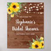 Rustige zonnebloem Lichten Vrijgezellenfeest Poste Poster (Voorkant)