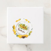 Rustige Zonnebloem Met Baby shower gegoten Label (In situ)