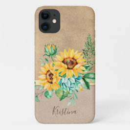 Rustige zonnebloem met naam Case-Mate iPhone case