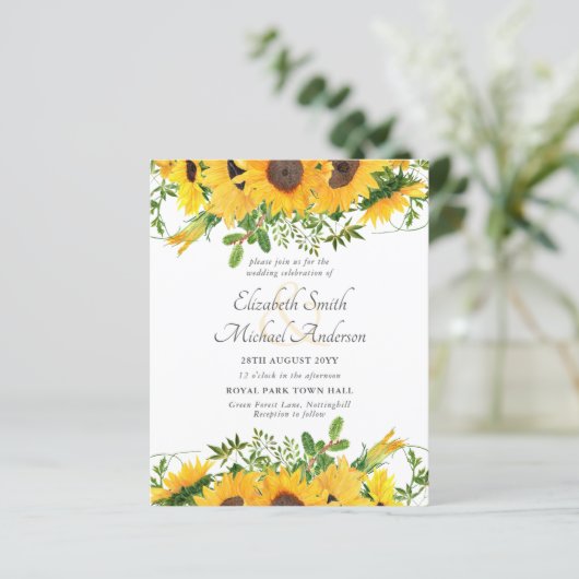 Rustige zonnebloem - met weddenschap begroot (Staand voorkant)