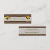 Rustige zonnebloem mini visitekaartje (Voorkant / Achterkant)