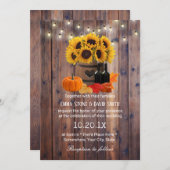 Rustige zonnebloem Naherfstbruiloft Kaart (Voorkant / Achterkant)