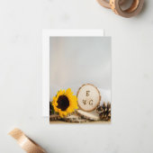 Rustige zonnebloem Natuurlijke Bossen Bindkaarten Notitiekaartje (Voorkant / Achterkant in situ)