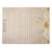 Rustige zonnebloem om lijst te doen notitieblok (Voorkant)