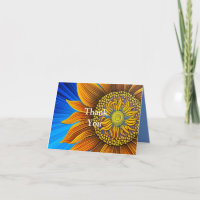 Rustige zonnebloem op blauw