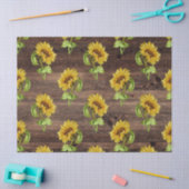 Rustige zonnebloem op ontwatering van hout tissuepapier (Craft)