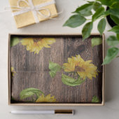 Rustige zonnebloem op ontwatering van hout tissuepapier (Geschenk)