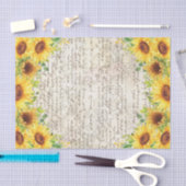 Rustige Zonnebloem Oude Decoupage Tissuepapier (Craft)