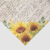 Rustige Zonnebloem Oude Decoupage Tissuepapier (Detail)