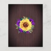 Rustige Zonnebloem Paarse Lights Weddenschap (Achterkant)