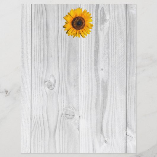 Rustige zonnebloem - Papier op maat (Achterkant)