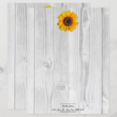 Rustige zonnebloem - Papier op maat (Voorkant / Achterkant)