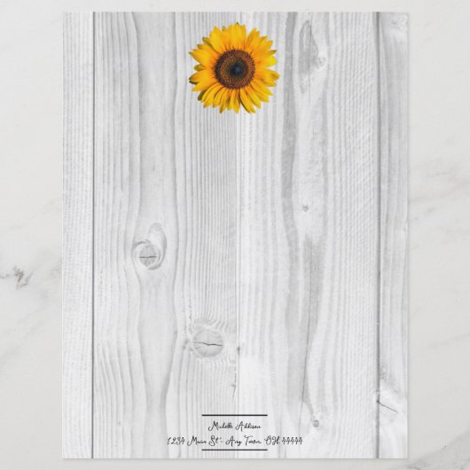 Rustige zonnebloem - Papier op maat (Voorkant)