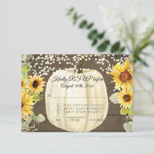 Rustige zonnebloem Pompoen Twinkle Light RSVP (Staand voorkant)