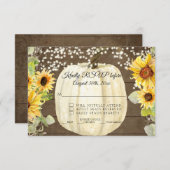 Rustige zonnebloem Pompoen Twinkle Light RSVP (Voorkant / Achterkant)