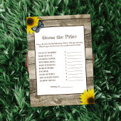 Rustige zonnebloem raadt het Baby shower van de pr Kaart