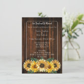 Rustige zonnebloem repetitie kaart (Staand voorkant)