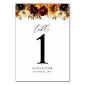 Rustige zonnebloem Roos Bourgogne Herfst Floral We Kaart (Achterkant)