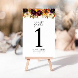 Rustige zonnebloem Roos Bourgogne Herfst Floral We Kaart