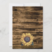 Rustige zonnebloem Sla de datum op Aankondiging (Achterkant)