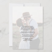 Rustige zonnebloem Sla de datum op Aankondiging (Achterkant)