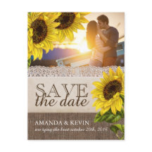 Rustige zonnebloem Sla de datum op