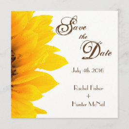 Rustige zonnebloem Sla de datum op Save The Date