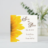 Rustige zonnebloem Sla de datum op Save The Date (Staand voorkant)
