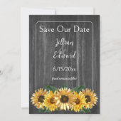 Rustige zonnebloem sparen de datum aankondiging (Voorkant)