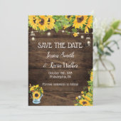 Rustige Zonnebloem Sparen de Kaarten van de Datum (Staand voorkant)