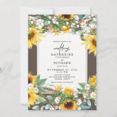 Rustige zonnebloem - stralen kaart (Voorkant)