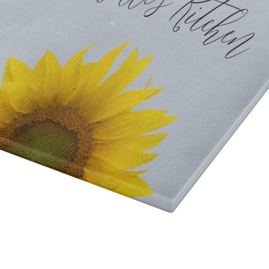 Rustige zonnebloem voor Monogram Snijplank (Hoek)