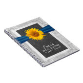 Rustige zonnebloem Vrijgezellenfeest Guest Book Notitieboek (Rechterzijde)