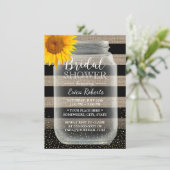 Rustige Zonnebloem Vrijgezellenfeest Mason Jar & S Kaart (Staand voorkant)