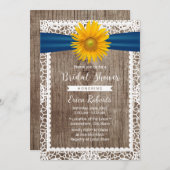 Rustige Zonnebloem Vrijgezellenfeest met lint Kaart (Voorkant / Achterkant)