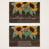 Rustige zonnebloem Waterverf Bracelet display Visitekaartje (Voorkant /achterkant)