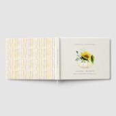 Rustige zonnebloem Waterverf bruiloft Gastenboek (Volledig)